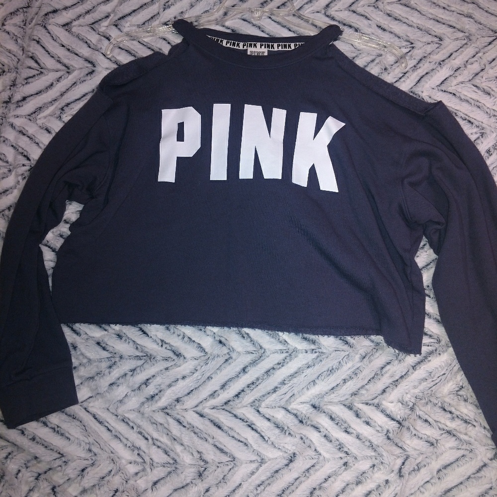Pink VS Cold Shoulder Top.